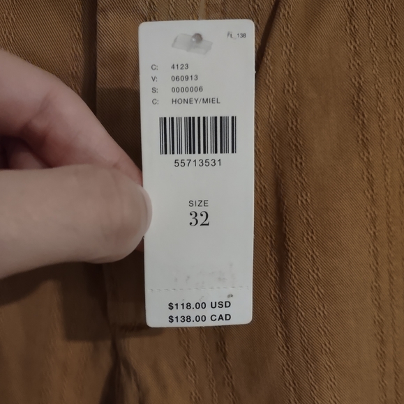 Anthropologie NWT Scout Slim Pleated Embroidered Pants Honey - Picture 4 of 16